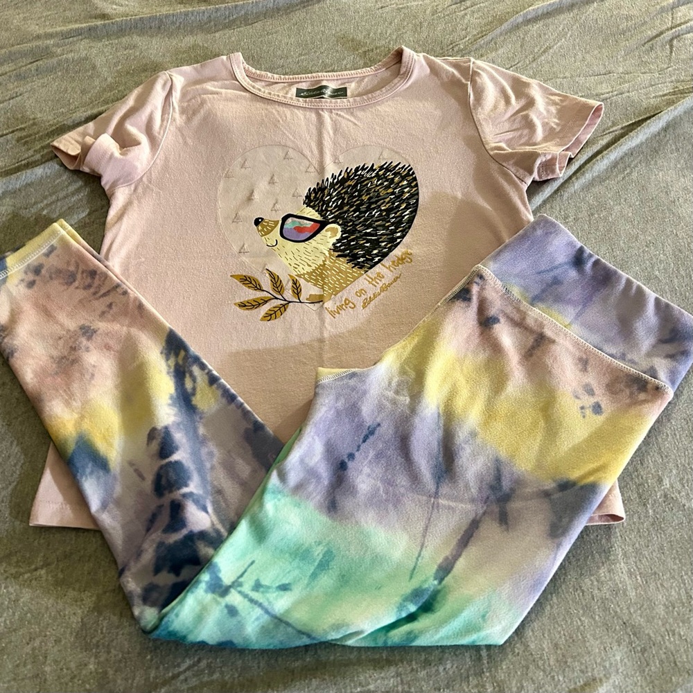 Eddie Bauer Girls Tee&Leggings Set 10/12